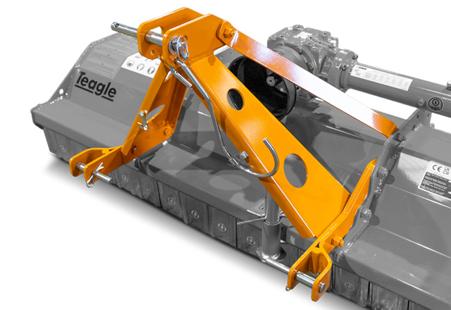Displaceable 3 point linkage 